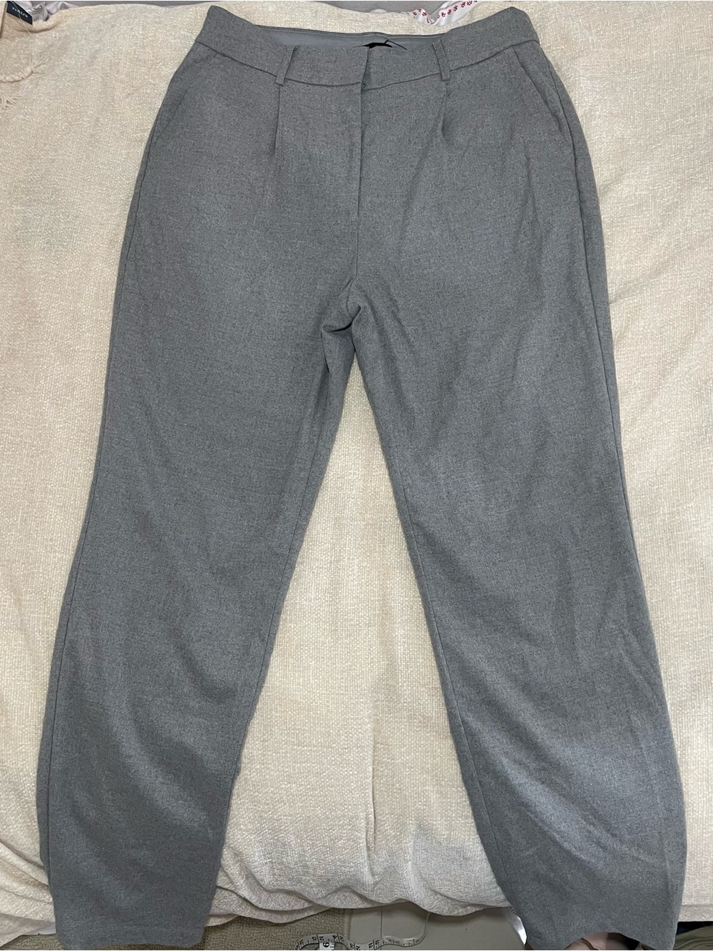 Express Women's Gray Tailored Dress Pants size 10 ankle high rise